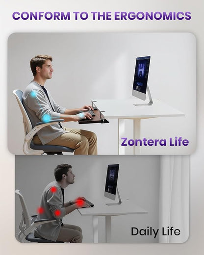 Ergonomic Mouse & Keyboard Tray Under Desk, Pull Out - Image 3