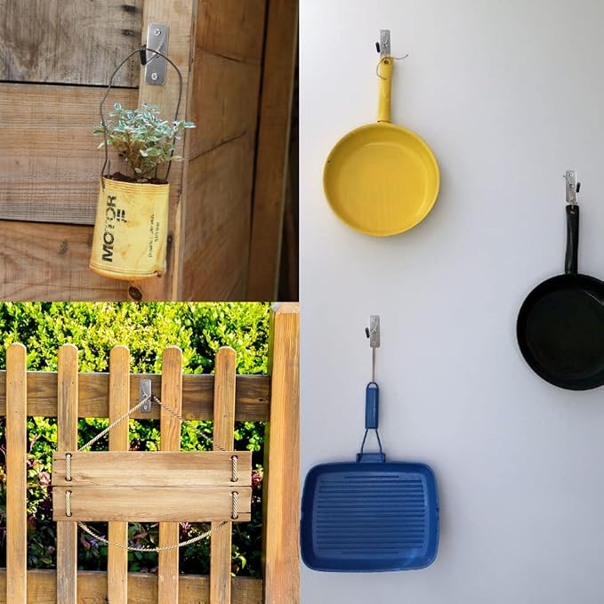 30pcs Wall Mounted Heavy Duty Metal Single Hooks Home Storage Organizer Hanger - Image 4