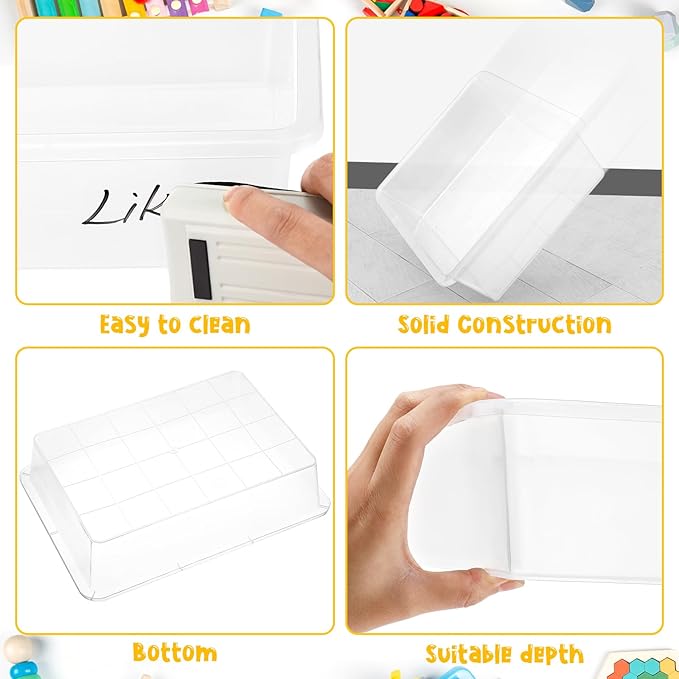 Hoteam 10 Pcs Flat Storage Organizer Tray Bin Paper Tray - Image 2