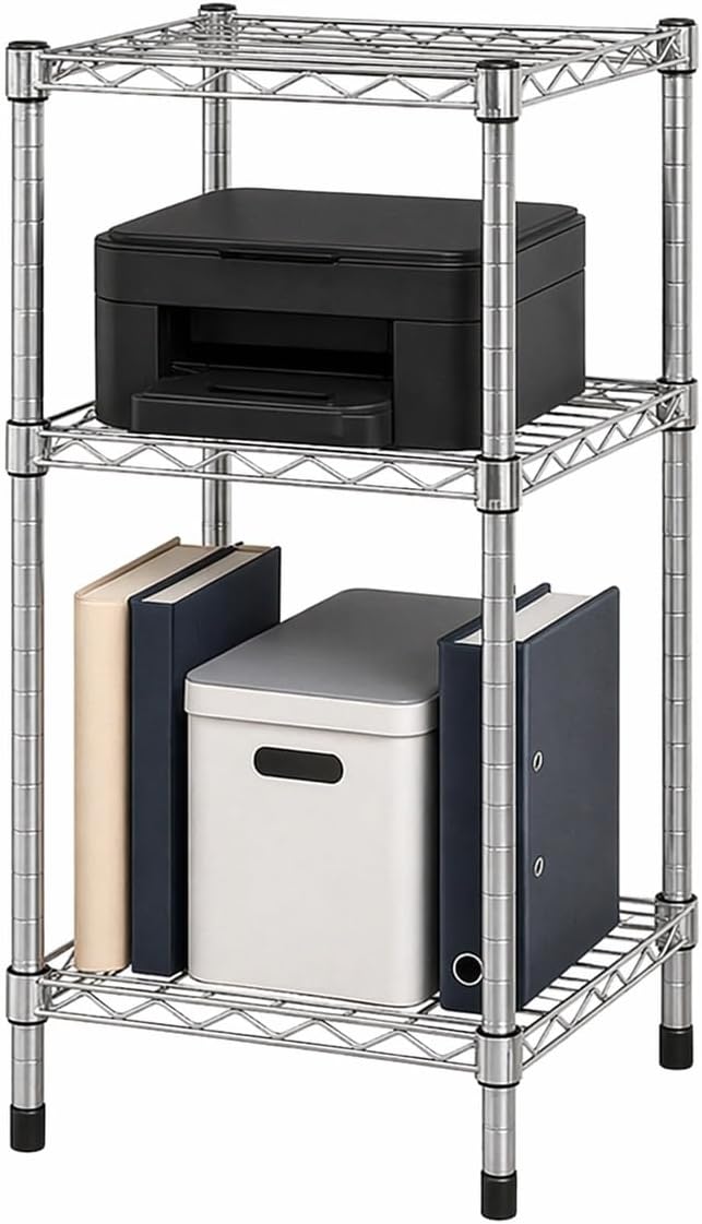 Honey-Can-Do 3-Tier Stackable Chrome Wire Shelf, 200 lb/Shelf by Honey-Can-Do