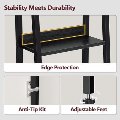 Furologee 6 Tier Ladder Shelf, Ladder Bookshelf - Image 4