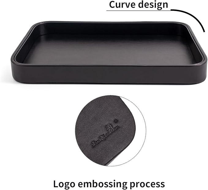 SANQIANWAN Faux Leather Valet Tray - Image 3