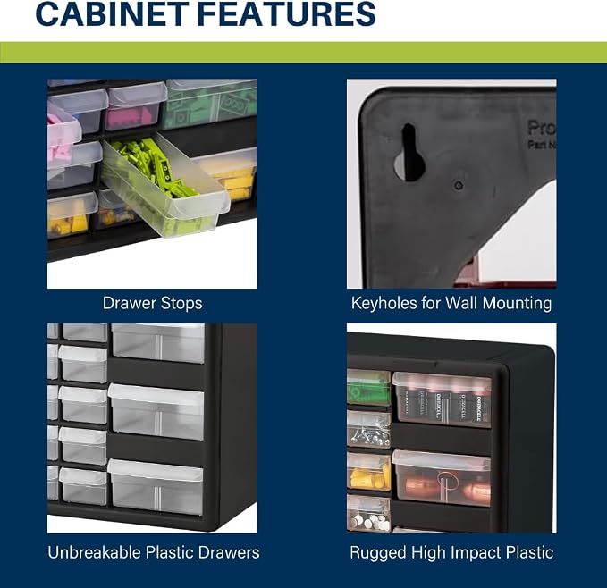 Akro-Mils 26-Drawer Plastic Drawer Storage Cabinet - Image 5