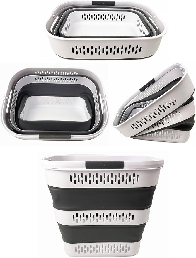 SAMMART 40L Collapsible Plastic Laundry Basket - Image 7