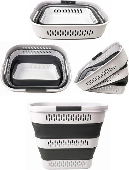 SAMMART 40L Collapsible Plastic Laundry Basket - Image 7