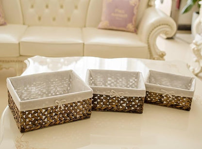 Rectangular Woven Seagrass Storage Bin - Image 4