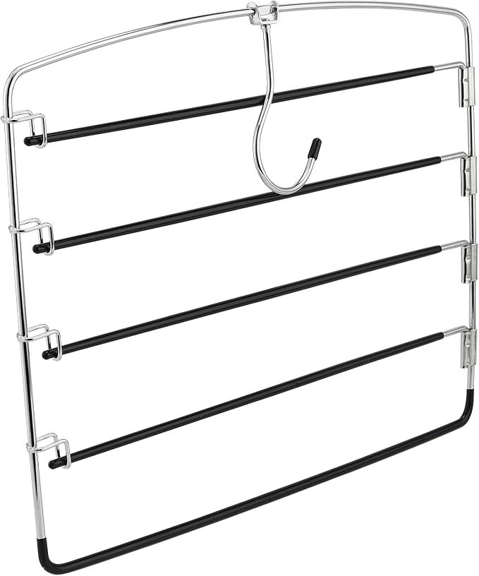 JAPCHET 6 Pack Non Slip Space Saving Pants Hangers - Image 5