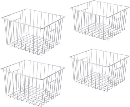 Freezer Baskets Storage Organizer, Refrigerator Metal Wire Basket bins by lonpute