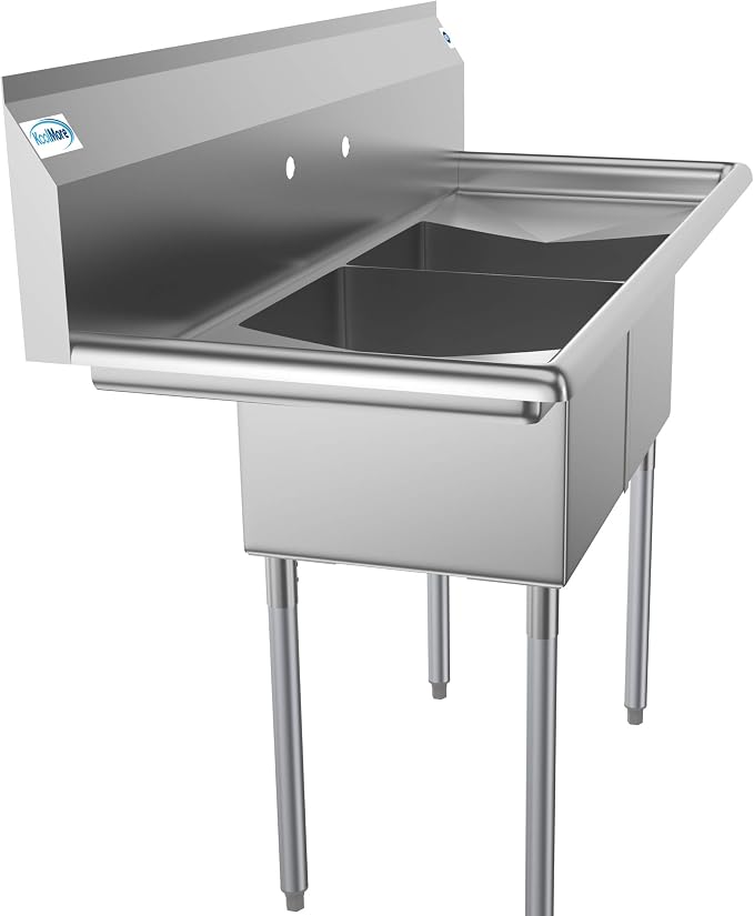 KoolMore - SB141611-12B3 2 Compartment Stainless Steel NSF Commercial Kitchen - Image 3