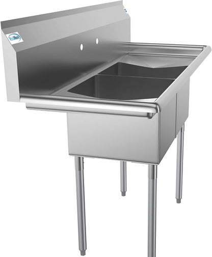 KoolMore - SB141611-12B3 2 Compartment Stainless Steel NSF Commercial Kitchen - Image 3