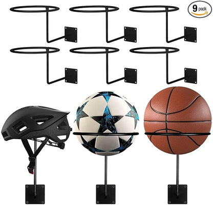 9 Pcs Basketball Holder Wall Mount by BURIUS
