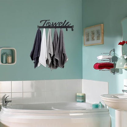 Azmoncy 2 Pack Over The Door Hooks, Towel Rack - Image 5