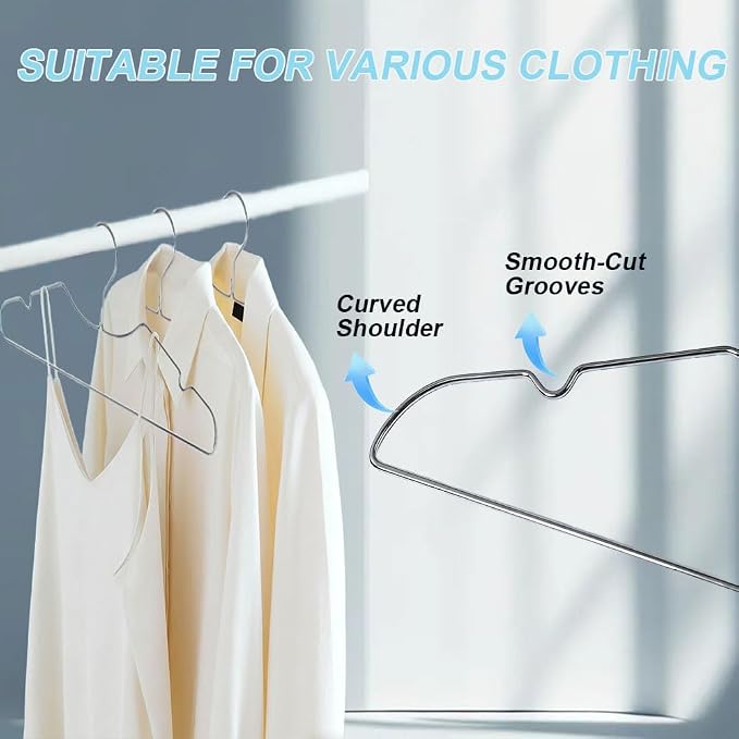 King Mills Short Neck Hangers for Clothes, 20in Heavy Duty Stainless Steel - Image 4