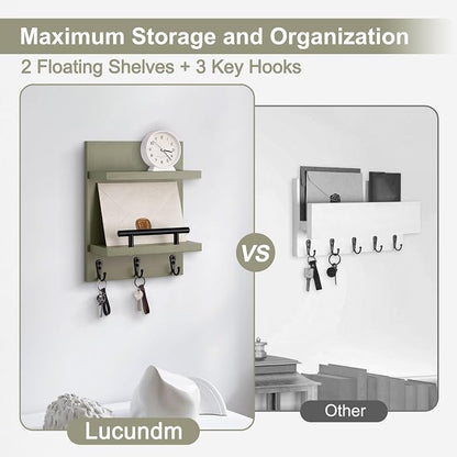 Key Holder Wall Mount, Mail Shelf Decor - Image 4