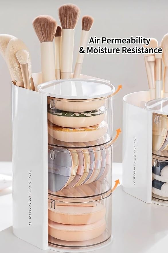 Makeup Organizer Rotating Tower Storage Box - Image 6
