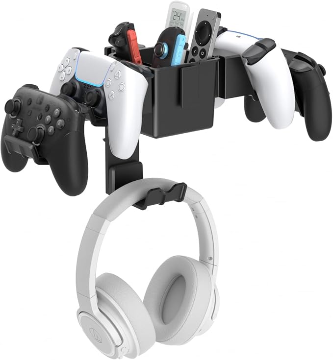 KDD Controller Wall Mount & Headset Holder, Universal Gaming Organizer Stand by KDD
