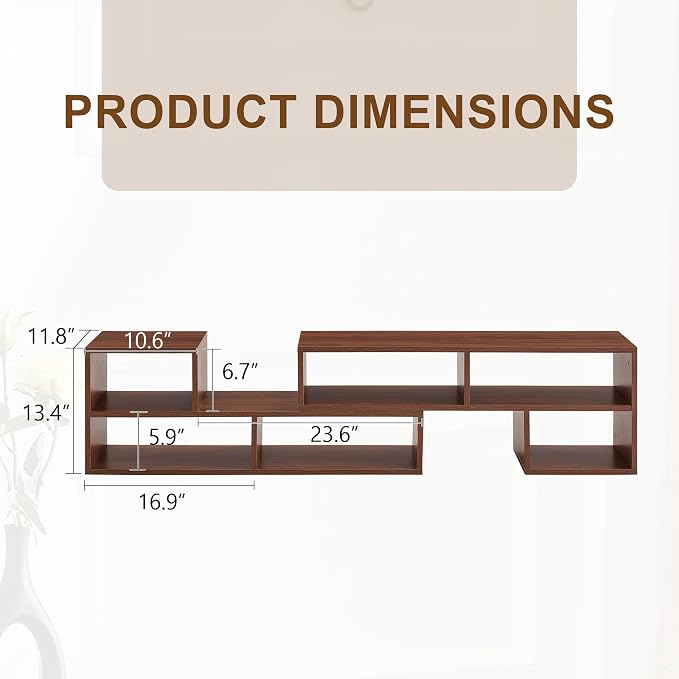 Wood L-Shaped Modular Bookshelf TV Stand - Image 2