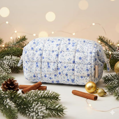 BAGSMART Makeup Bag Travel Toiletry Bag, Puffy Padded Make Up Bags - Image 2