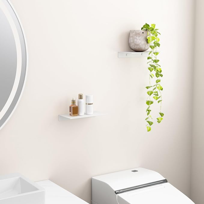 Danpoo 8 inch White Small Floating Shelves - Image 5