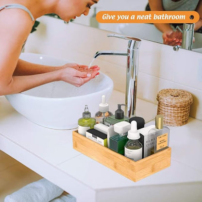 Bamboo Kitchen Drawer Organizer, Wooden Storage Box - Image 3
