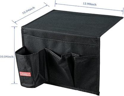 Bedside Caddy, 4 Pockets Bedside Organizer Caddy Under Mattress, Holds Water - Image 3
