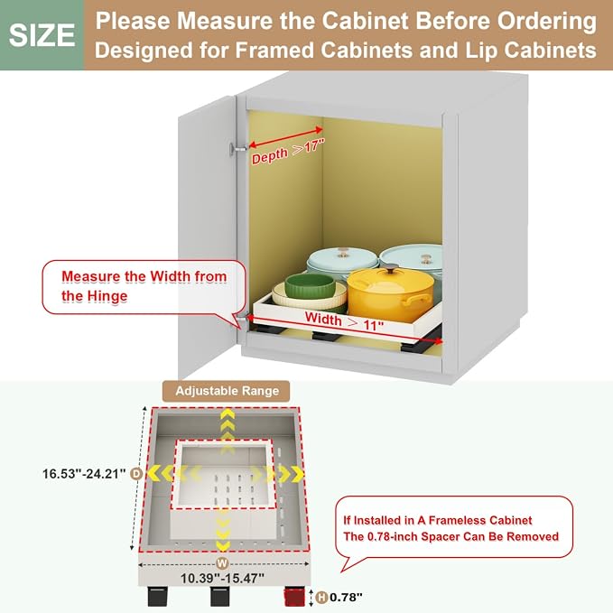 Pull out Cabinet Organizer, Expandable Width, Depth - Image 2