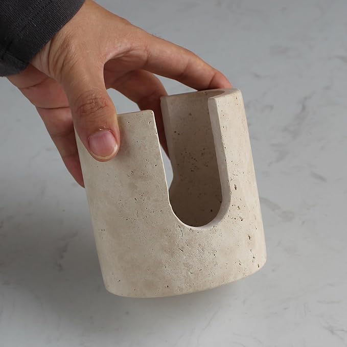 Natural Marble Travertine Sponge Holder - Image 2