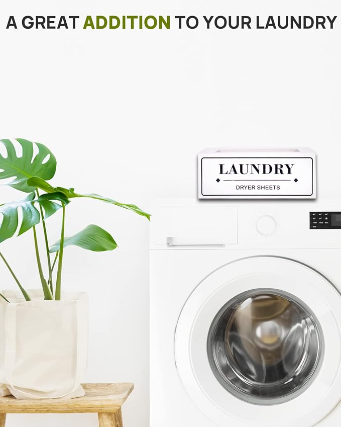 Dryer Sheet Holder Dispenser Container, Space Saving Laundry Room Organization - Image 2