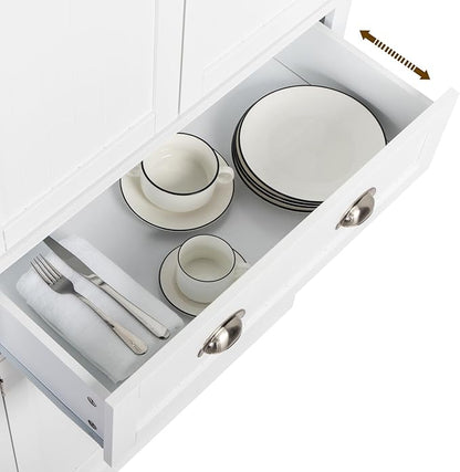 VINGLI 71-Inch White Storage Cabinets - Image 5