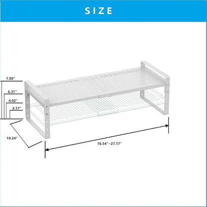 Expandable, Adjustable & Stackable Spice Rack, Cabinet Kitchen Countertop Shelf - Image 5