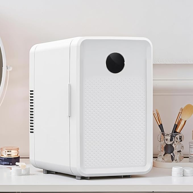 13L/22L Mini Fridge for Bedroom, Non-condensing Small Skincare Fridge, 110V/12V by Kikihouse