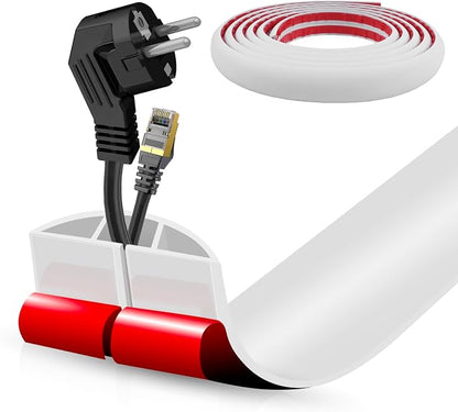 Floor Cord Cover Self Adhesive Cord Hider, 10FT Cable Management, Extension by DBHXXMB-HH