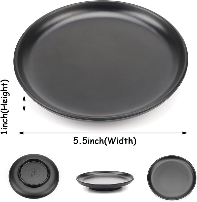 Black Jewelry Dish Decorative Trinket Tray Bowl - Image 2