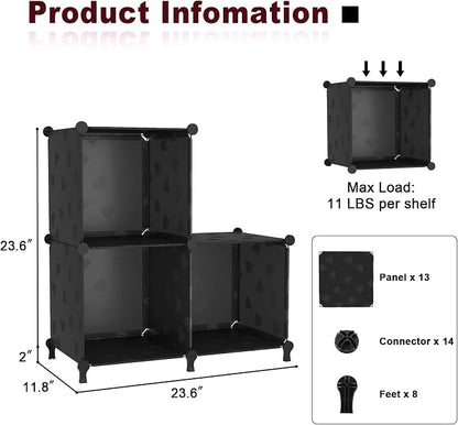 UNKU Cube Storage Organizer, 3 Cube Closet Organizer Storage Shelves, DIY - Image 3