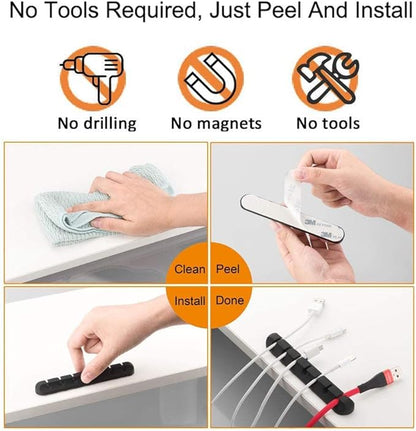 Cord Holder Cable Organizer Clips – Self Adhesive Cord Organizer - Image 5