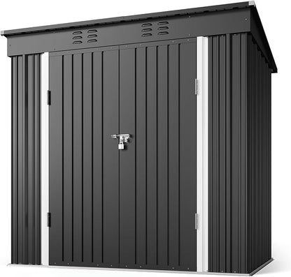 Gizoon 8' x 6' Outdoor Storage Shed, Lockable Doors and Ventilation - Image 9