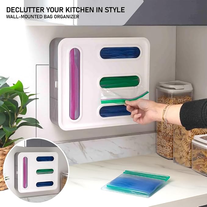 FALAH Food Storage Bag Organizer, 4 in 1 Plastic Bag Organizers - Image 5