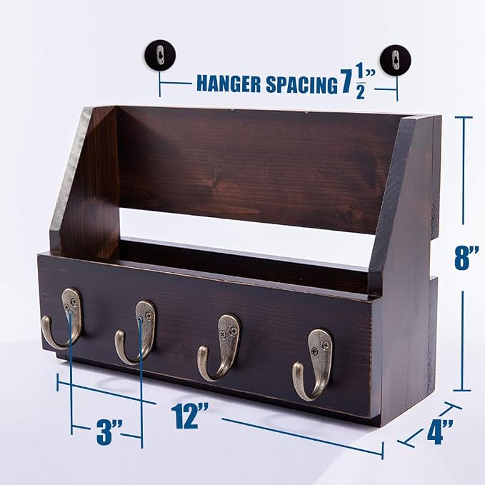 Flintar Wall Mount Key and Mail Holder - Image 6