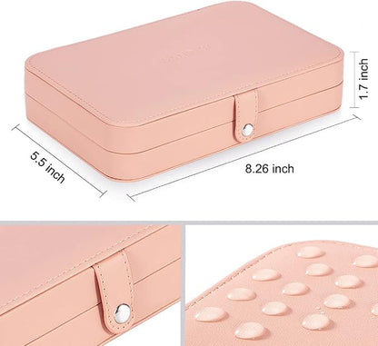 LANDICI Small Jewelry Box for Women Girls, PU Leather Travel Jewelry Case - Image 6