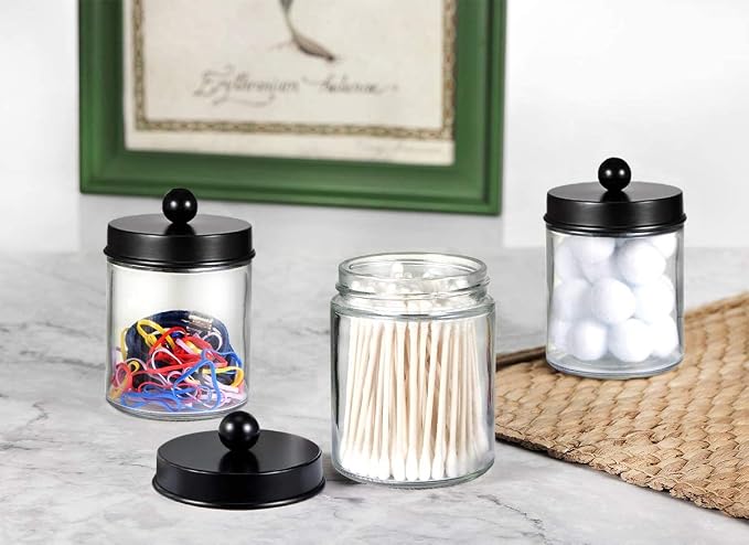 Amolliar Apothecary Jars Bathroom Storage Organizer - Image 6