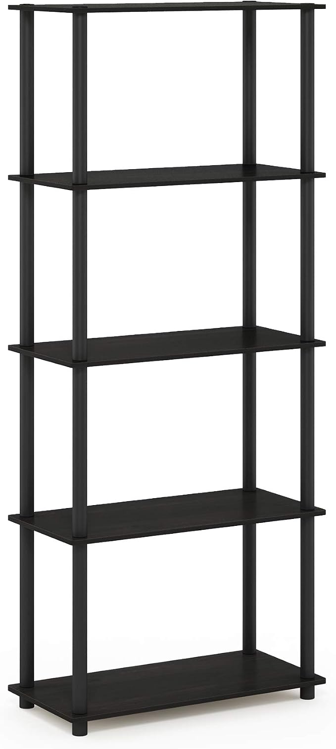 Furinno TURN-N-TUBE Storage Shelves, 5-Tier Book Shelf, Corner Shelf, Toolless - Image 5