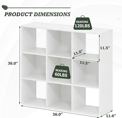 9-Cube Storage Organizer, Reversible Bookcase Shelf, Open Cube Bookshelf - Image 3