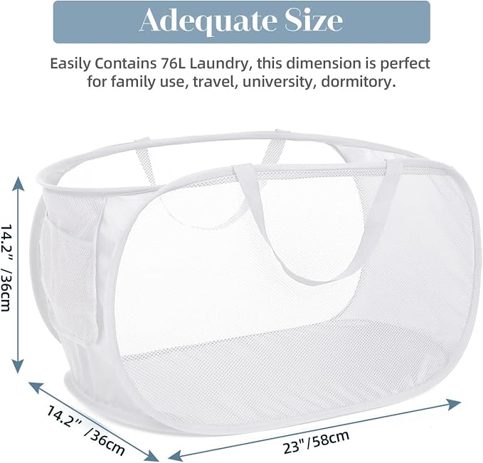4 Pack Collapsible Laundry Baskets, Foldable Laundry Basket - Image 5