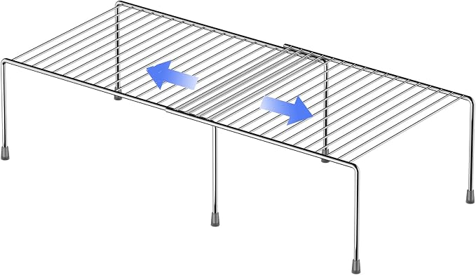 Redrubbit Expandable Metal Rustproof Kitchen Counter & Cabinet Shelf, 1 Shelf by Redrubbit