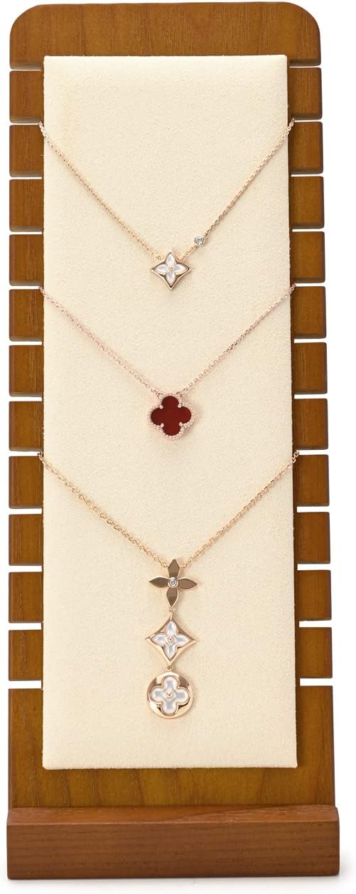 Oirlv Solid Wood Necklace Organizer Showcase Necklace Display Stand Jewelry - Image 4