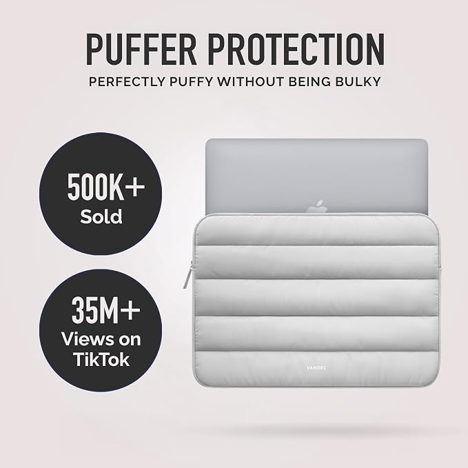 Vandel The Original Puffy Laptop Sleeve Case, 13-14 inch Laptop Sleeve Bag - Image 2
