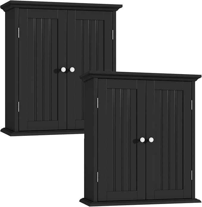 ChooChoo Bathroom Wall Cabinet Set of 2, Over The Toilet | 8.8"D x 21.1"W x 24"H by ChooChoo