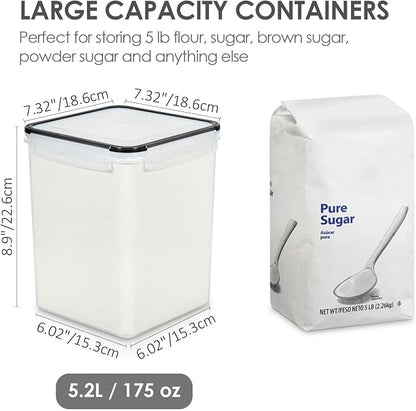 Vtopmart 4 PCS Large Food Storage Containers 5.2L / 175oz, 4 Pieces BPA Free - Image 2