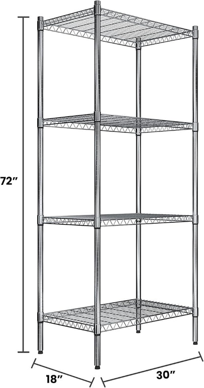 Quantum Storage Systems RWR72-1830LD Adjustable Wire Chrome 4 Shelves 72" H x - Image 2