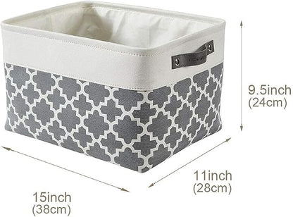 DECOMOMO Grey Storage Bins Fabric Storage Baskets - Image 5